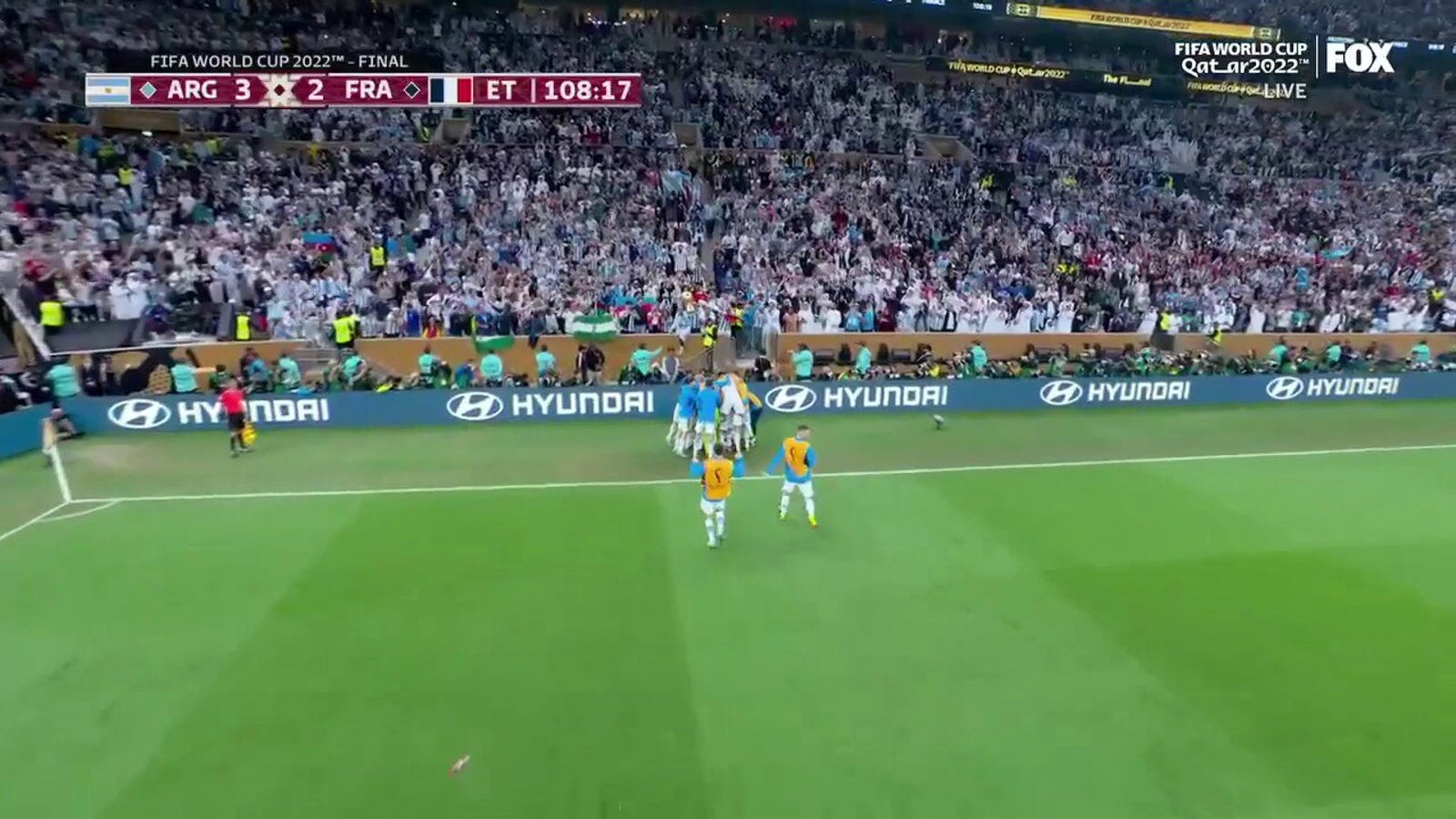 Argentina's Lionel Messi scores goal vs. France in 108' 