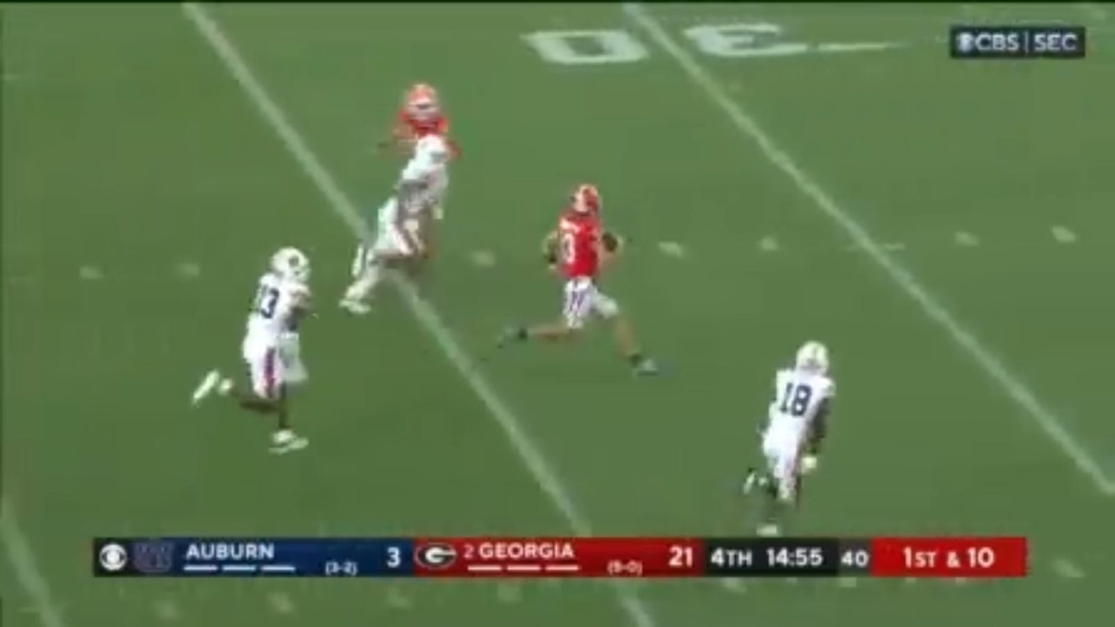 Stetson Bennett dashes 64 yards for a touchdown