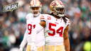 49ers OLB Fred Warner reflects on defending Eagles QB Jalen Hurts | SPEAK