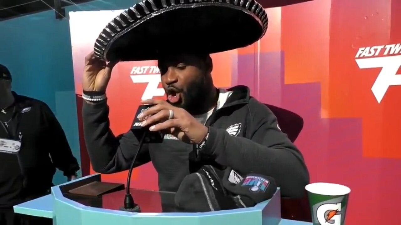 Eagles' Darius Slay puts on a sombrero and proclaims '¡Viva México!' ahead of Super Bowl matchup vs. Chiefs