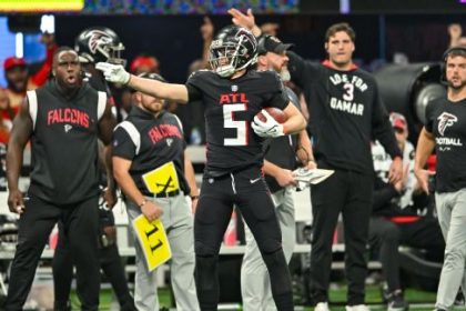 Falcons receiver Drake London not overly impressed with record-setting rookie year