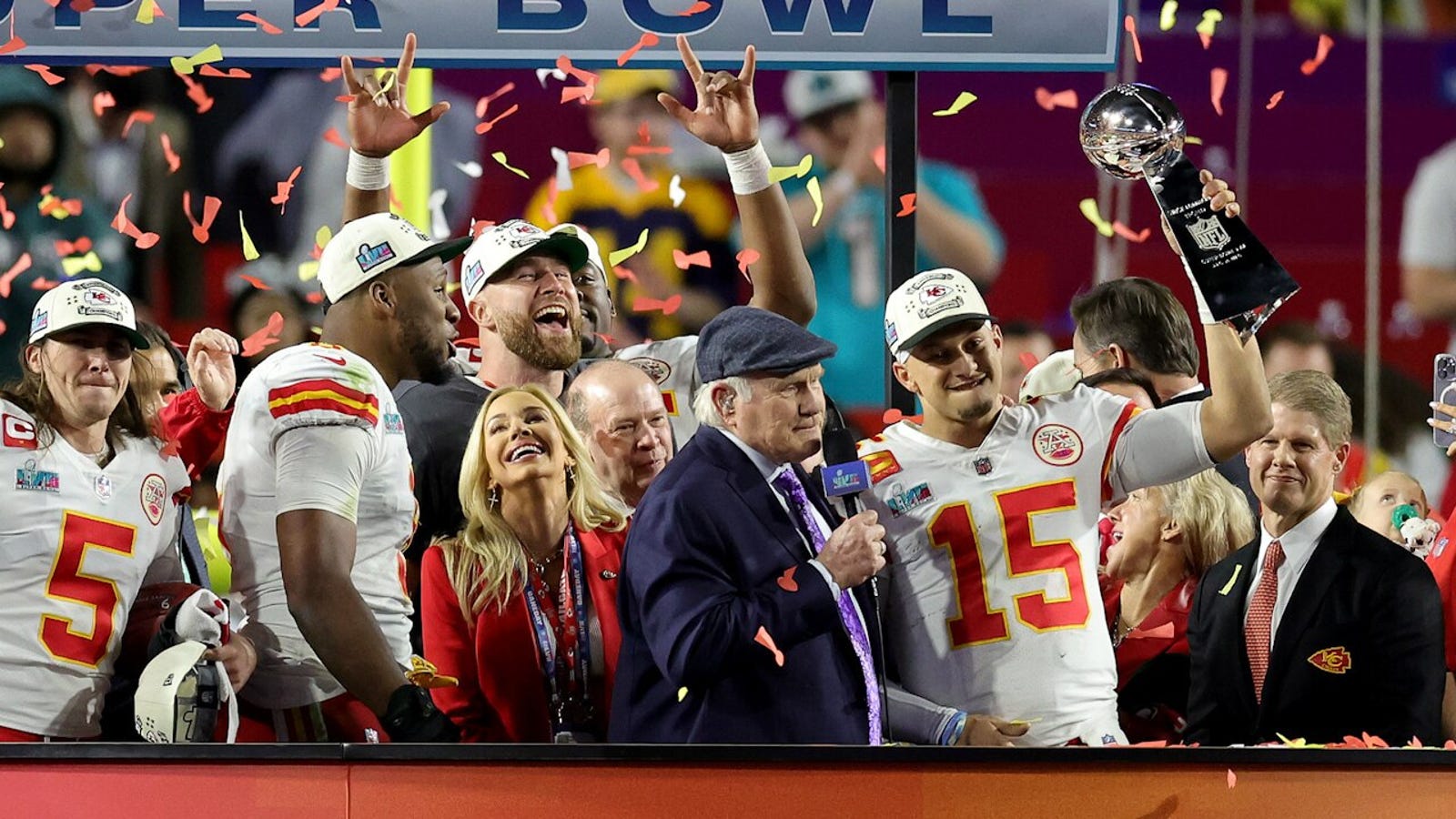 Mahomes lifts the Lombardi Trophy