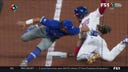 Puerto Rico's Javier Báez steals third base and magically avoids being tagged against Israel