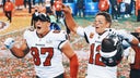 Tom Brady, Rob Gronkowski play beach football in Bahamas