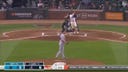 Braves' Ozzie Albies hits his second home run of the night against the Marlins