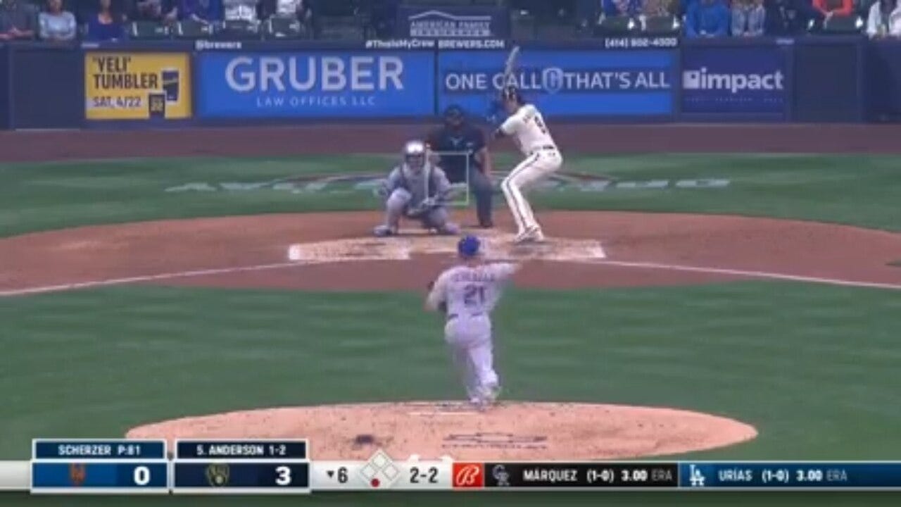 Brewers launch BACK-TO-BACK-TO-BACK home runs off Mets' Max Scherzer