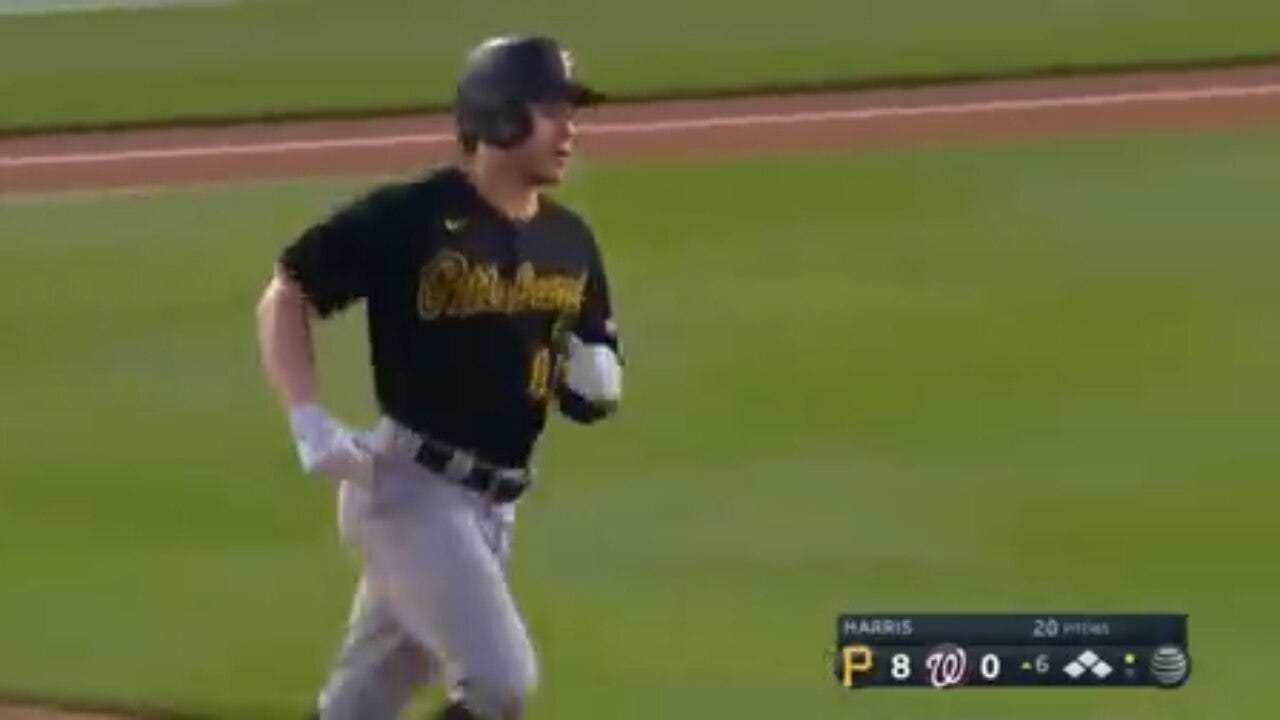 Jack Suwinski smashes a grand slam to extend the Pirates' lead over the Nationals