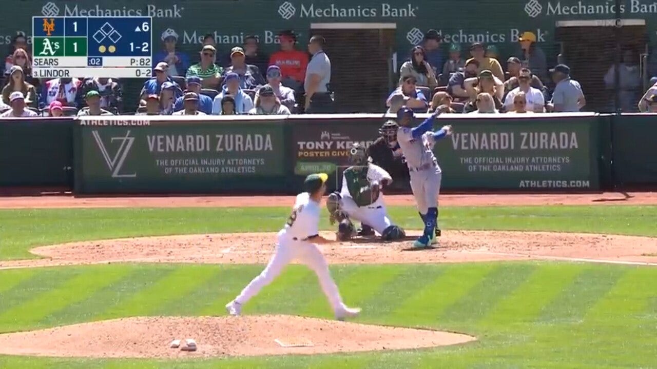 Mets' Francisco Lindor smokes a go-ahead solo home run in Oakland