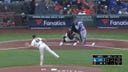 Mookie Betts launches a solo home run to give the Dodgers an early 1-0 lead against the Giants