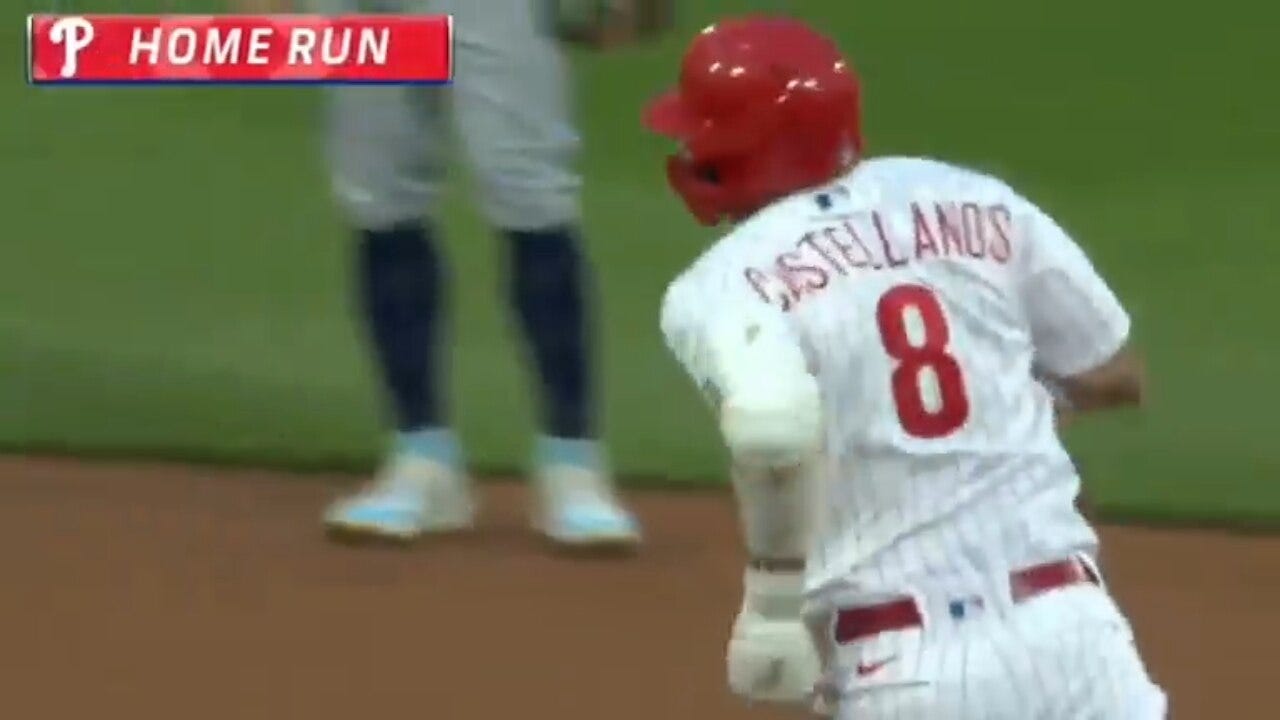 Nick Castellanos crushes a two-run homer to give Phillies an early lead over Mariners