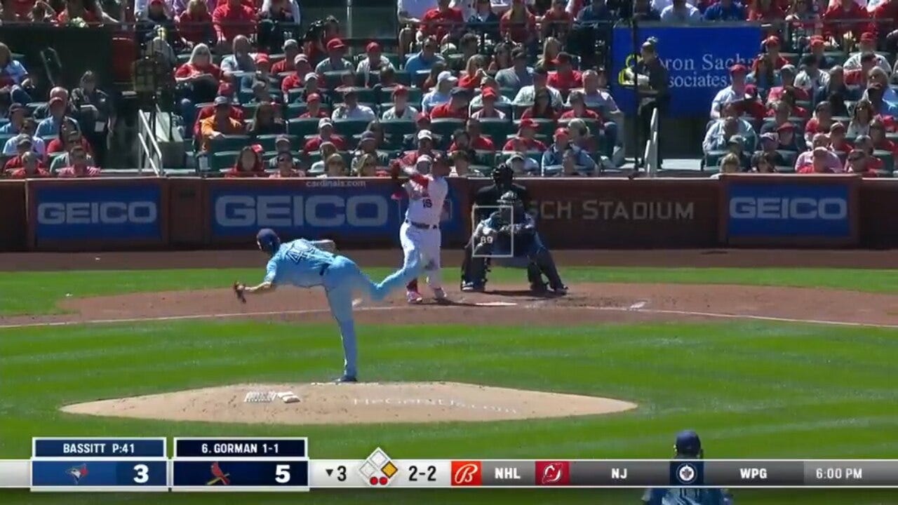 Nolan Gorman belts ANOTHER homer as Cardinals grab a 7-3 lead over Blue Jays