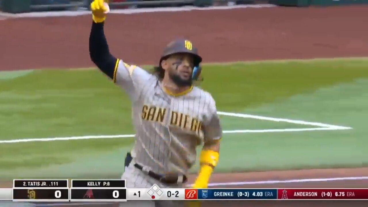 Padres' Fernando Tatis Jr. crushes his first HR of the season against the Diamondbacks