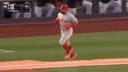 Phillies' Kyle Schwarber cranks a solo home run to get an early 1-0 lead against the Yankees