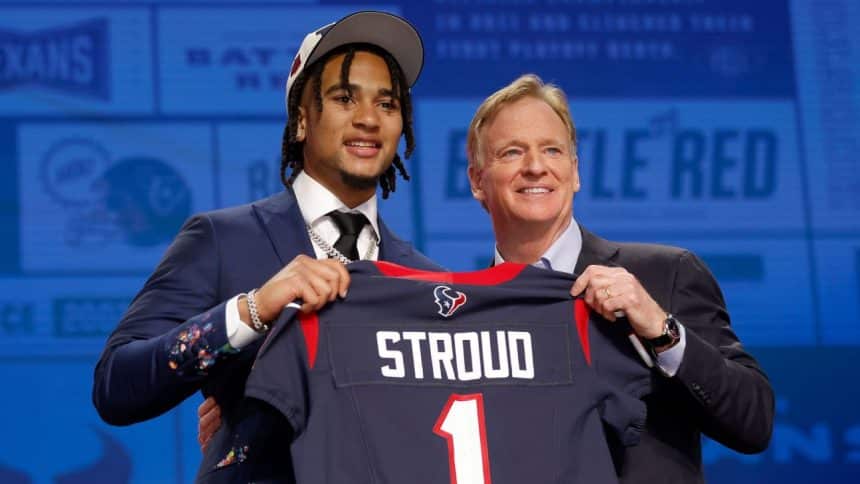 Texans draft Stroud, then trade up for Anderson