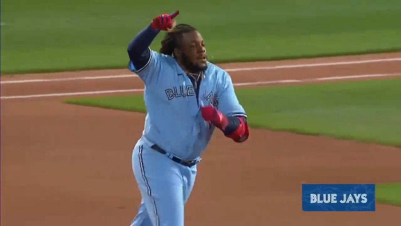 Vladimir Guerrero Jr. blasts a solo homer to help Blue Jays grab a 2-0 lead over Royals