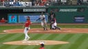 Yankees' Franchy cordero launches a three-run home run against the Gurdians to take the 6-2 lead