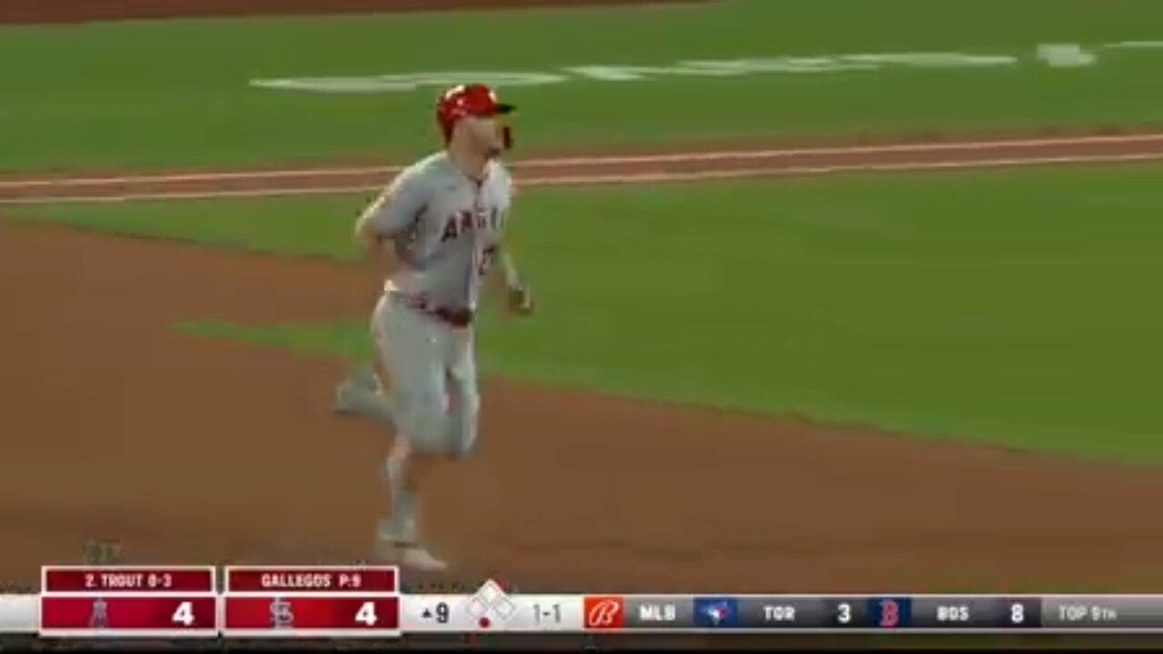 Angels' Mike Trout crushes a go-ahead home run in the ninth inning vs. Cardinals