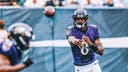 Lamar Jackson attends voluntary practice with Ravens after skipping it last year