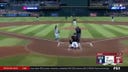 Andrés Giménez cranks a solo homer down the line to give Guardians a 2-0 lead over Diamondbacks