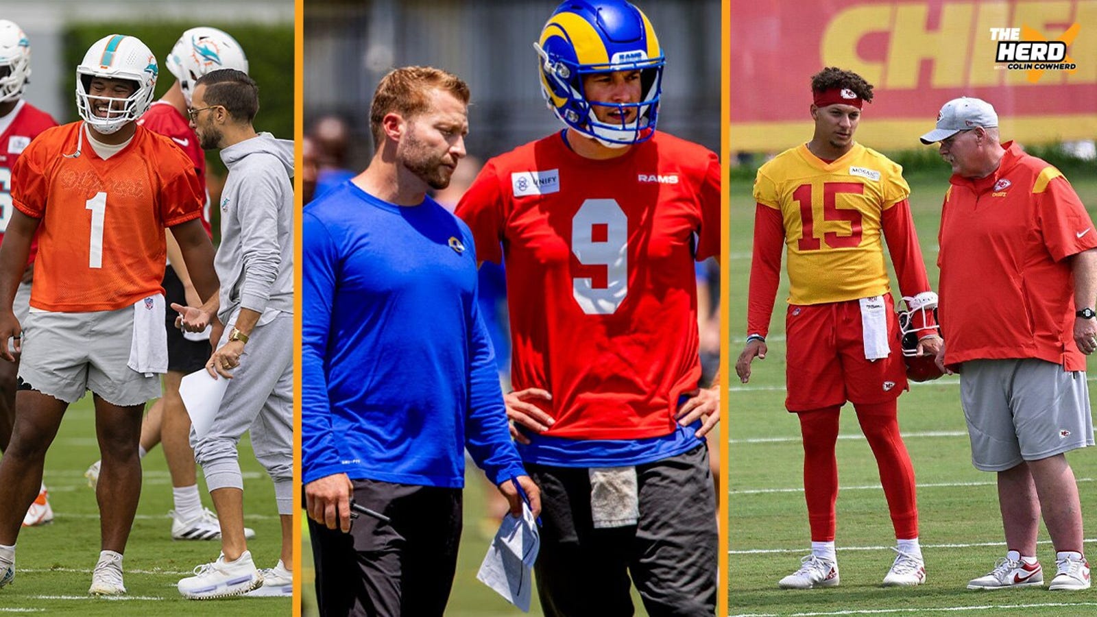 Mahomes-Reid, Stafford-McVay, Tua-McDaniel highlight Colin's Top 10 HC/QB duos 