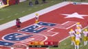 Stars' Case Cookus connects with Diondre Overton for a six-yard touchdown to cut the lead against the Generals