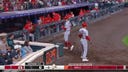 Taylor Ward drives in the final run of the Angels' 25-1 drubbing of the Rockies, setting a franchise record for most runs in a game