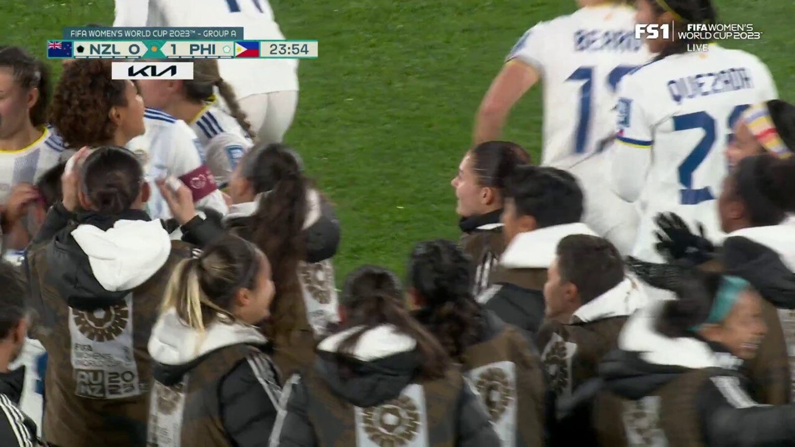 Philippines' Sarina Bolden scores a goal vs. New Zealand