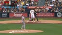 Padres' Xander Bogaerts powers a three-run homer to left field to take the lead vs. the Angels in the first inning