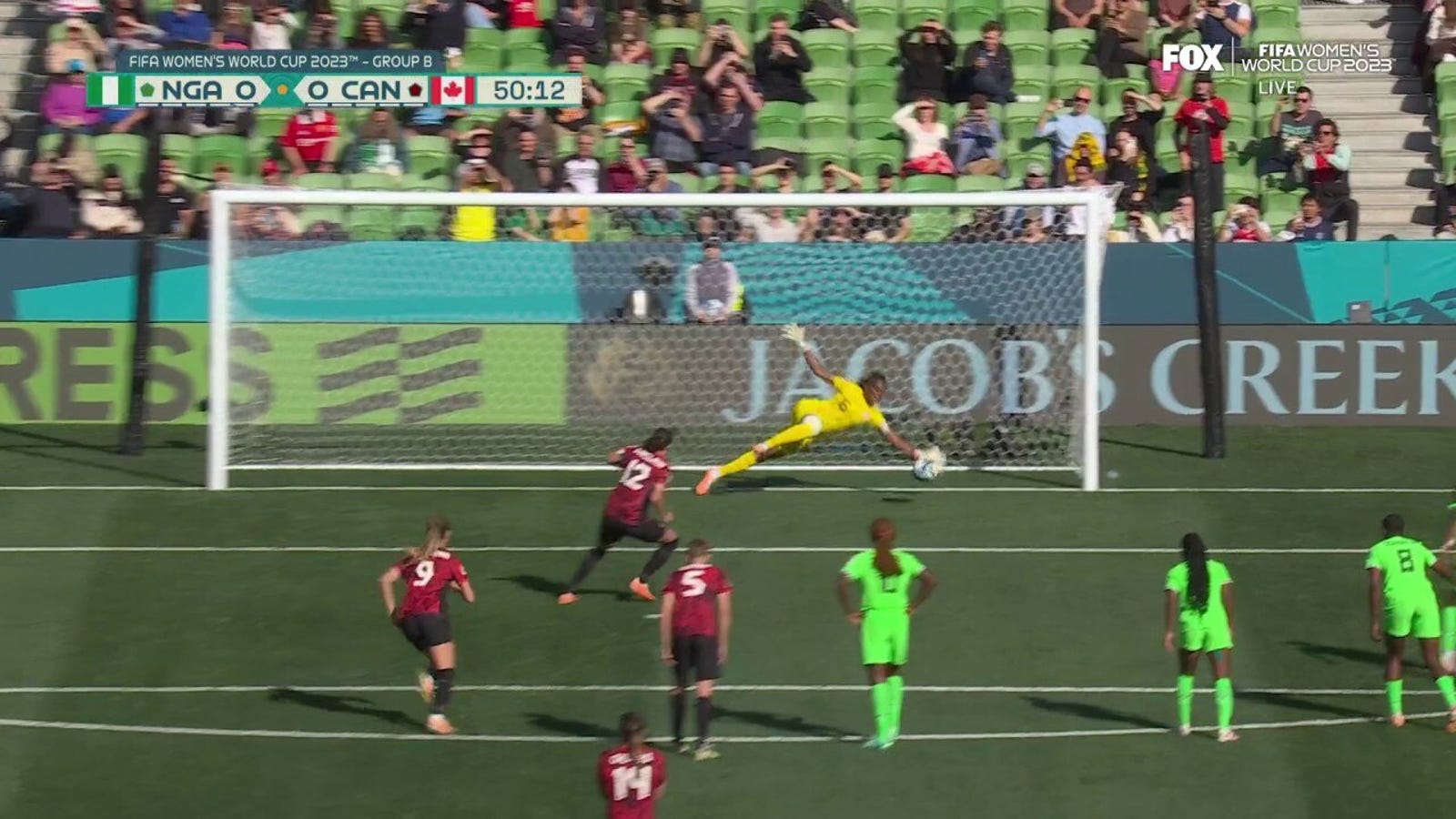 Nigeria's Chiamaka Nnadozie makes a STUNNING SAVE on a PK