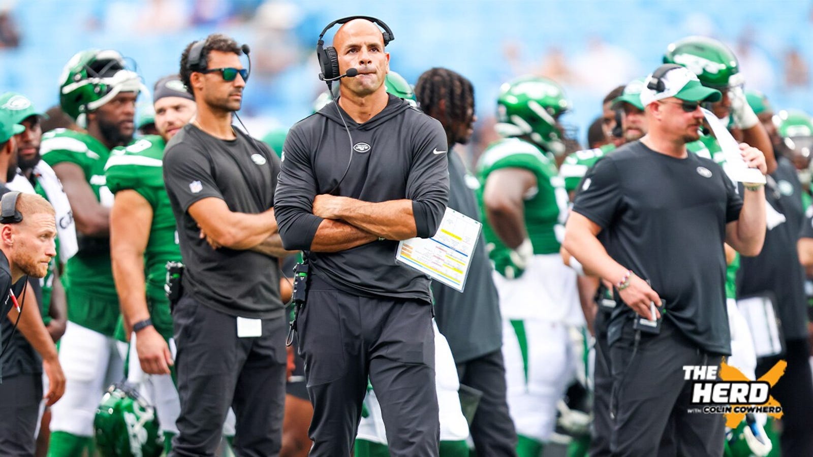 Robert Saleh expresses frustration with Jets o-line on 'Hard Knocks'