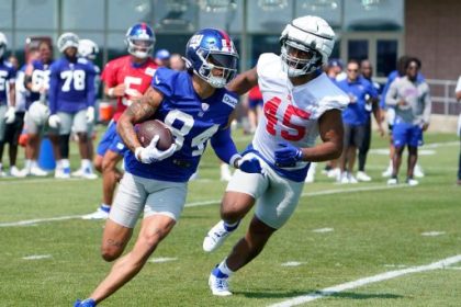 Giants rookie Jalin Hyatt flashes speed in training camp