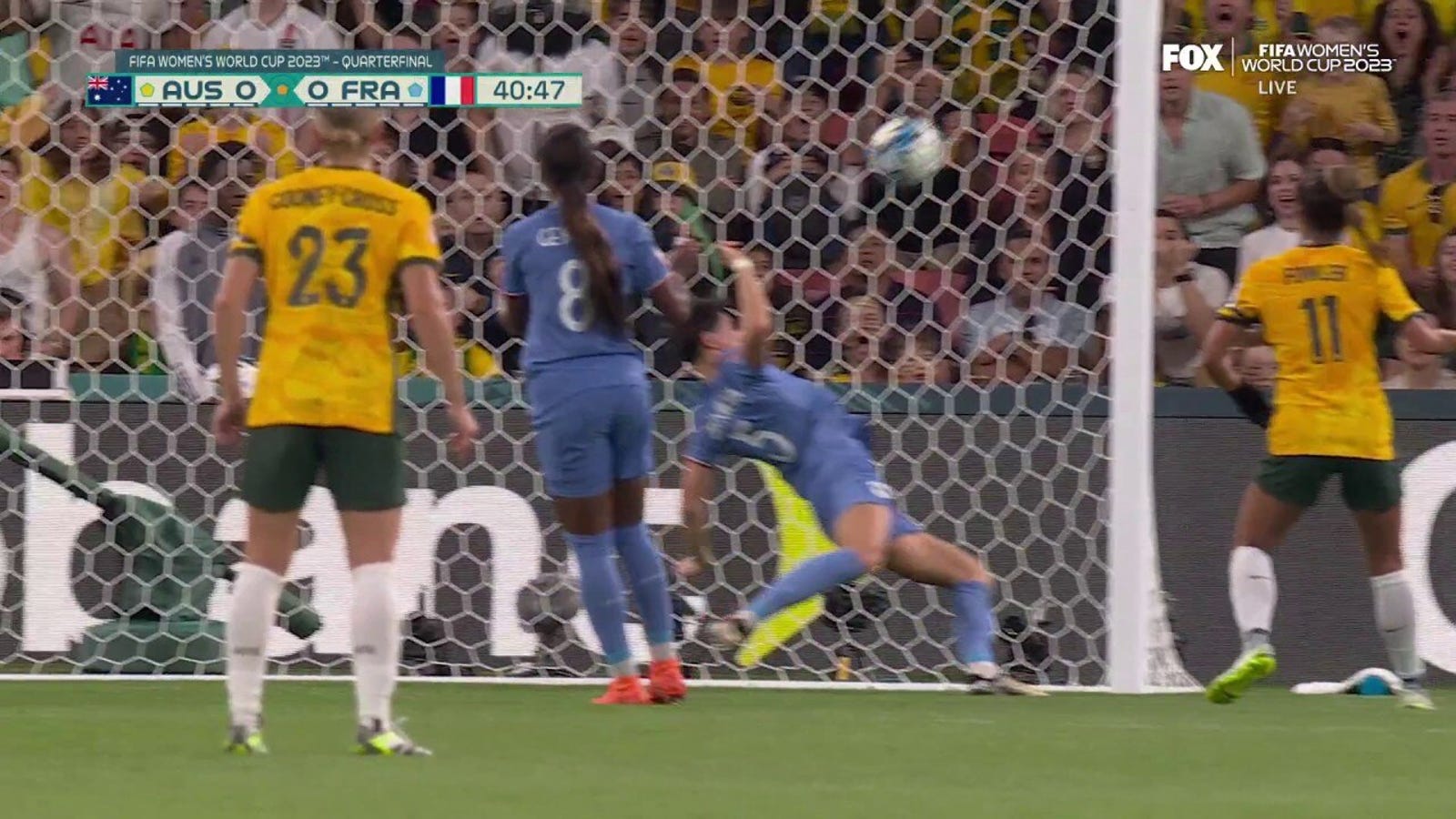 France's Elisa De Almeida saves the day after blocking a shot attempt on goal | 2023 FIFA Women's World Cup