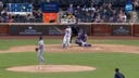 Mets' DJ Stewart SMASHES his second home run of the night to tie the game vs. the Rangers