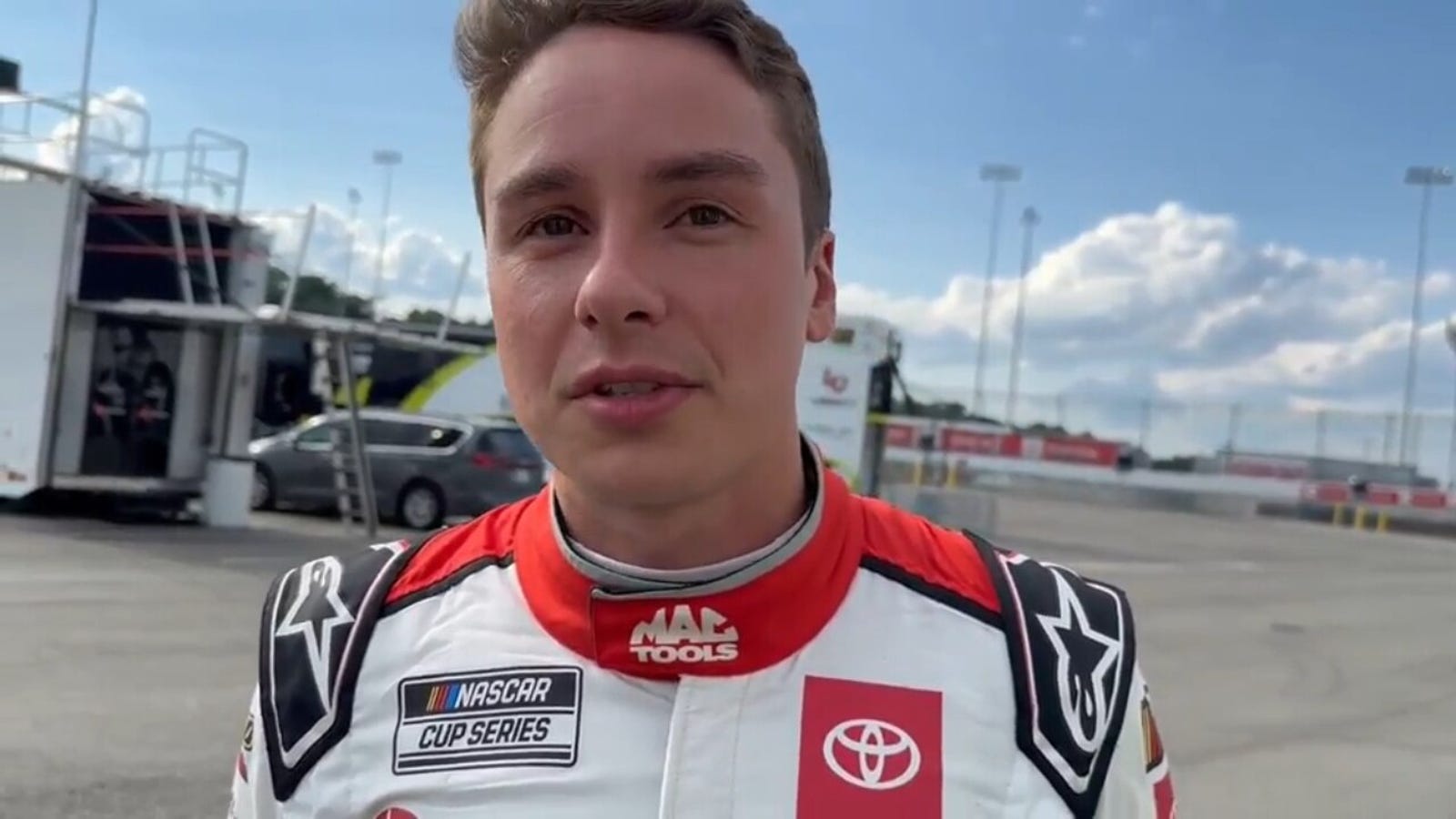 Christopher Bell explains how the car felt during the short-track race test 