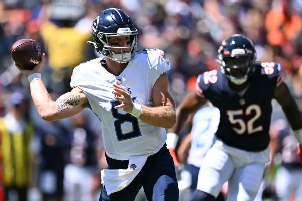 Titans QB Levis leaves practice early with injury