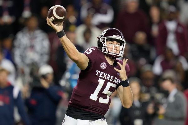 Aggies QB Weigman (foot) out rest of season