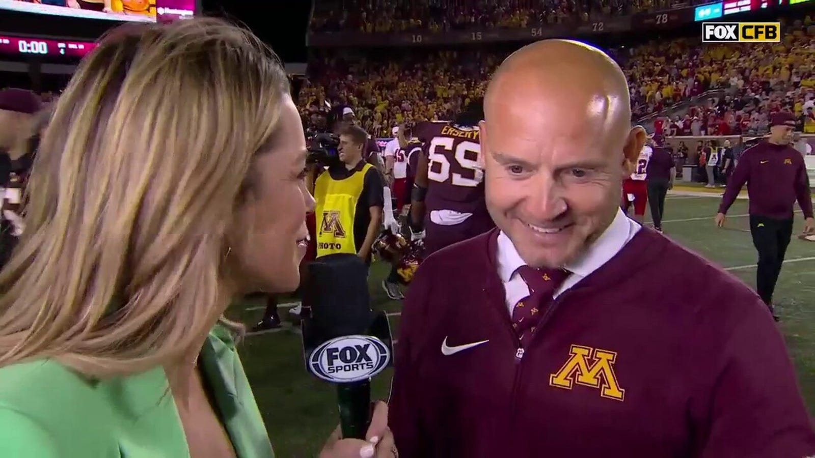 'That was beautiful' — P.J. Fleck on Minnesota's comeback win