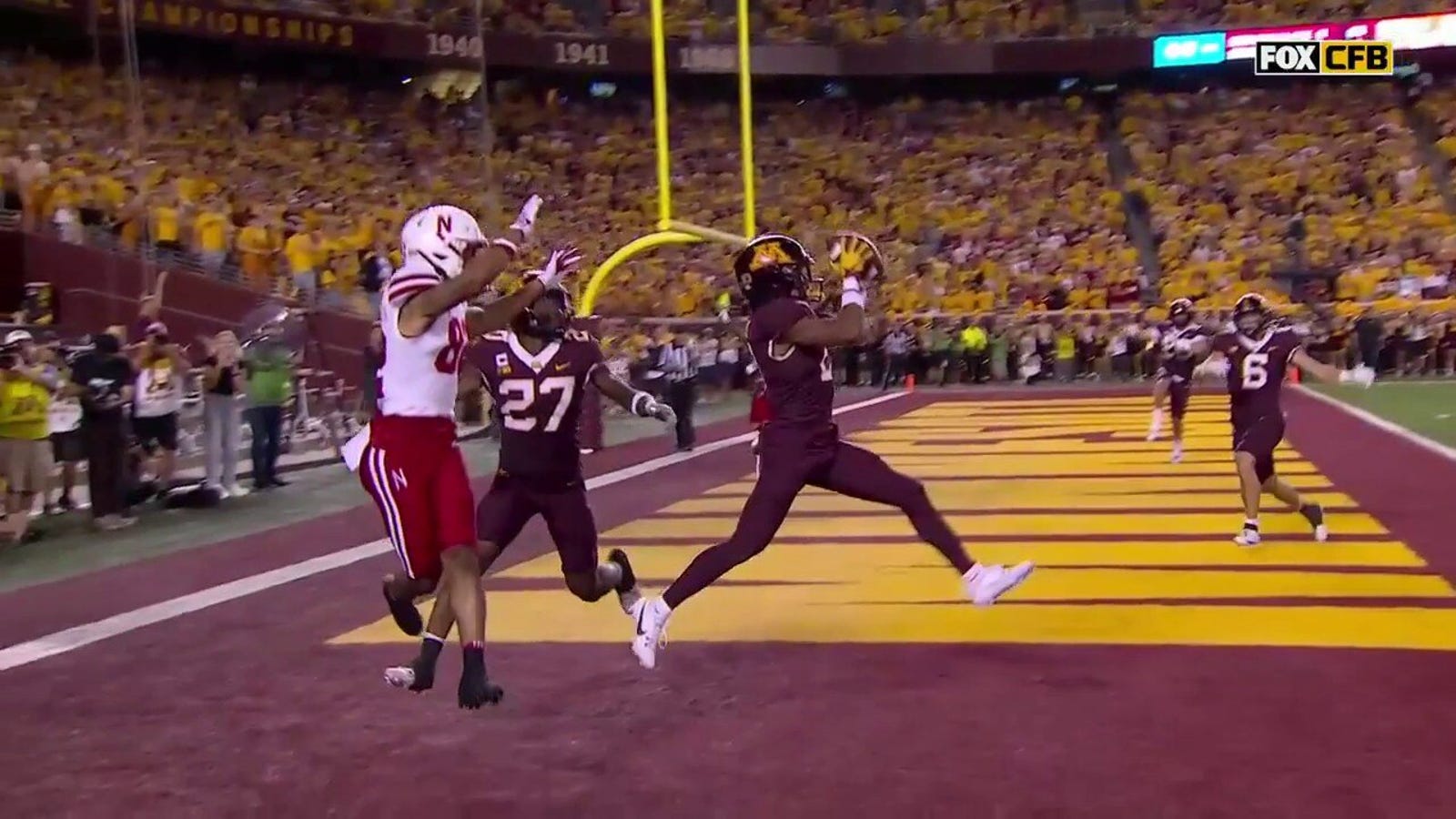 Minnesota's Tre'Von Jones picks off Jeff Sims