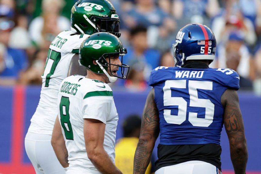 Jets' Rodgers says Giants' Ward making stuff up