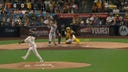 Mike Yastrzemski hits a solo home run to left field to extend the Giants' lead over the Padres