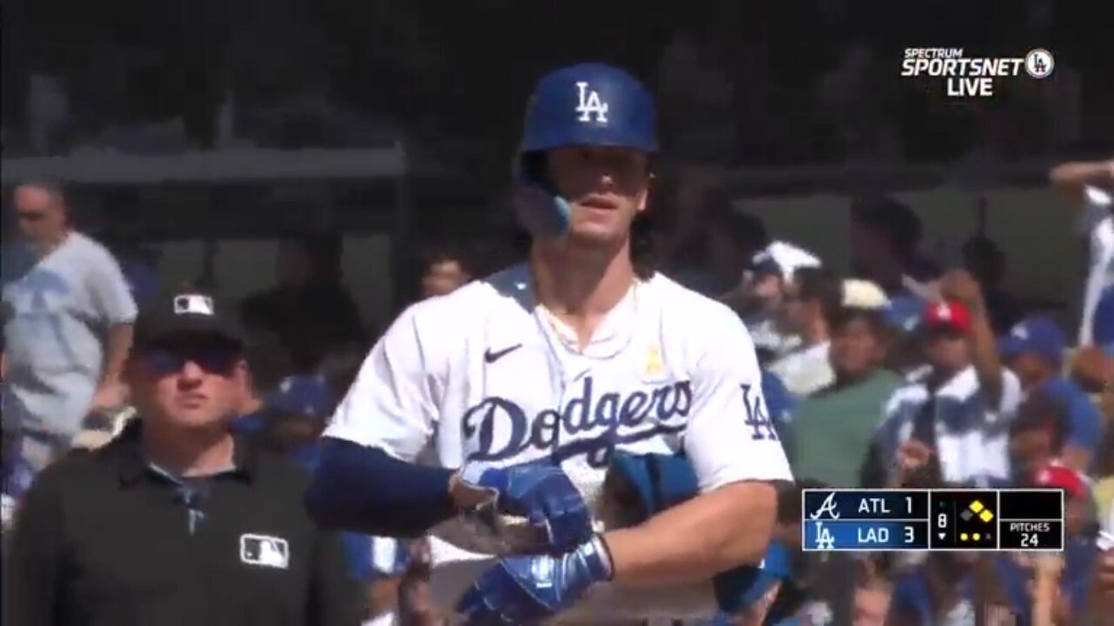 Highlights from Dodgers' 3-1 win over Braves on Sunday