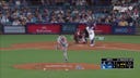 Mookie Betts smashes a three-run home run to right field to help the Dodgers close the gap against the Braves