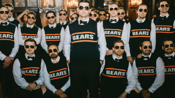Mustachioed matrimony: Bears fans pay homage to Mike Ditka during wedding