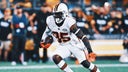 Browns tight end David Njoku burned while lighting fire pit