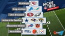 Chiefs top Nick’s Tiers in Week 7, Dolphins & Lions leapfrog 49ers | First Things First