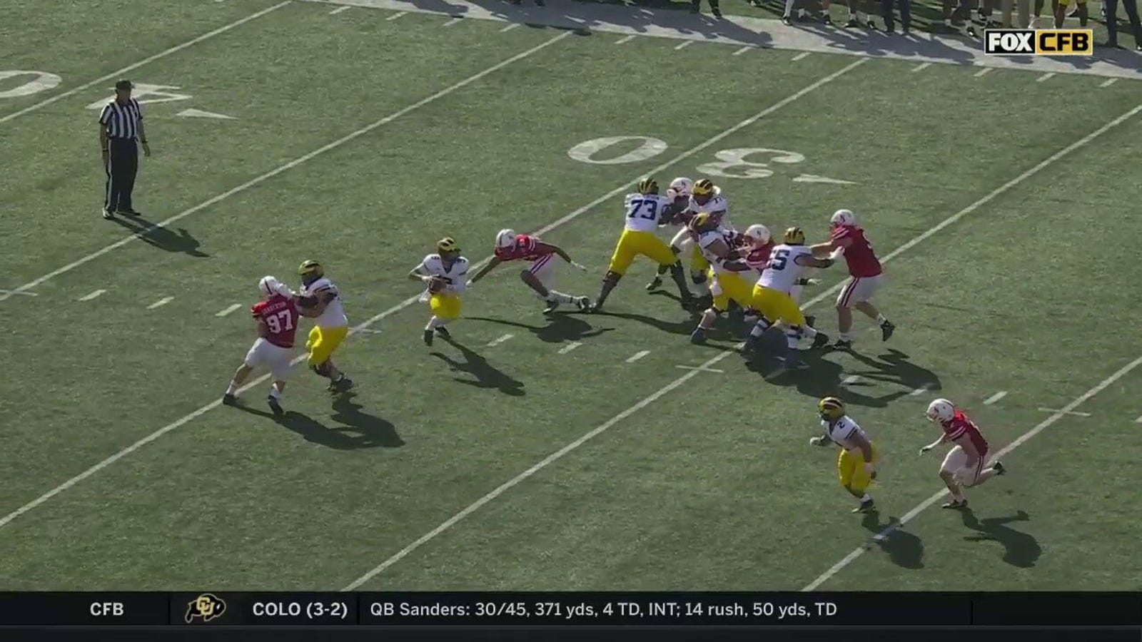 J.J. McCarthy goes 29 yards UNTOUCHED to the end zone vs. Nebraska