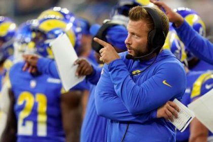 Dad-to-be Sean McVay: 'My son knows better than to come during the game'