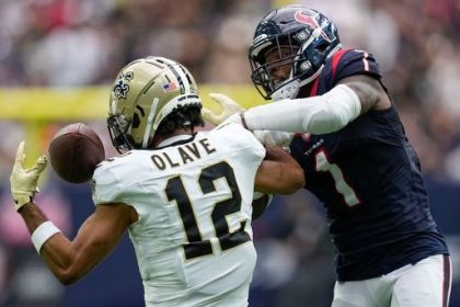 Despite a number of acrobatic catches, Saints' Chris Olave still learning how to be great