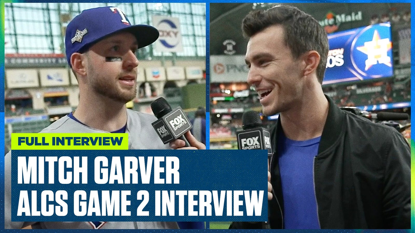 Texas Rangers' Mitch Garver talks about their HUGE ALCS Game 2 win & Max Scherzer