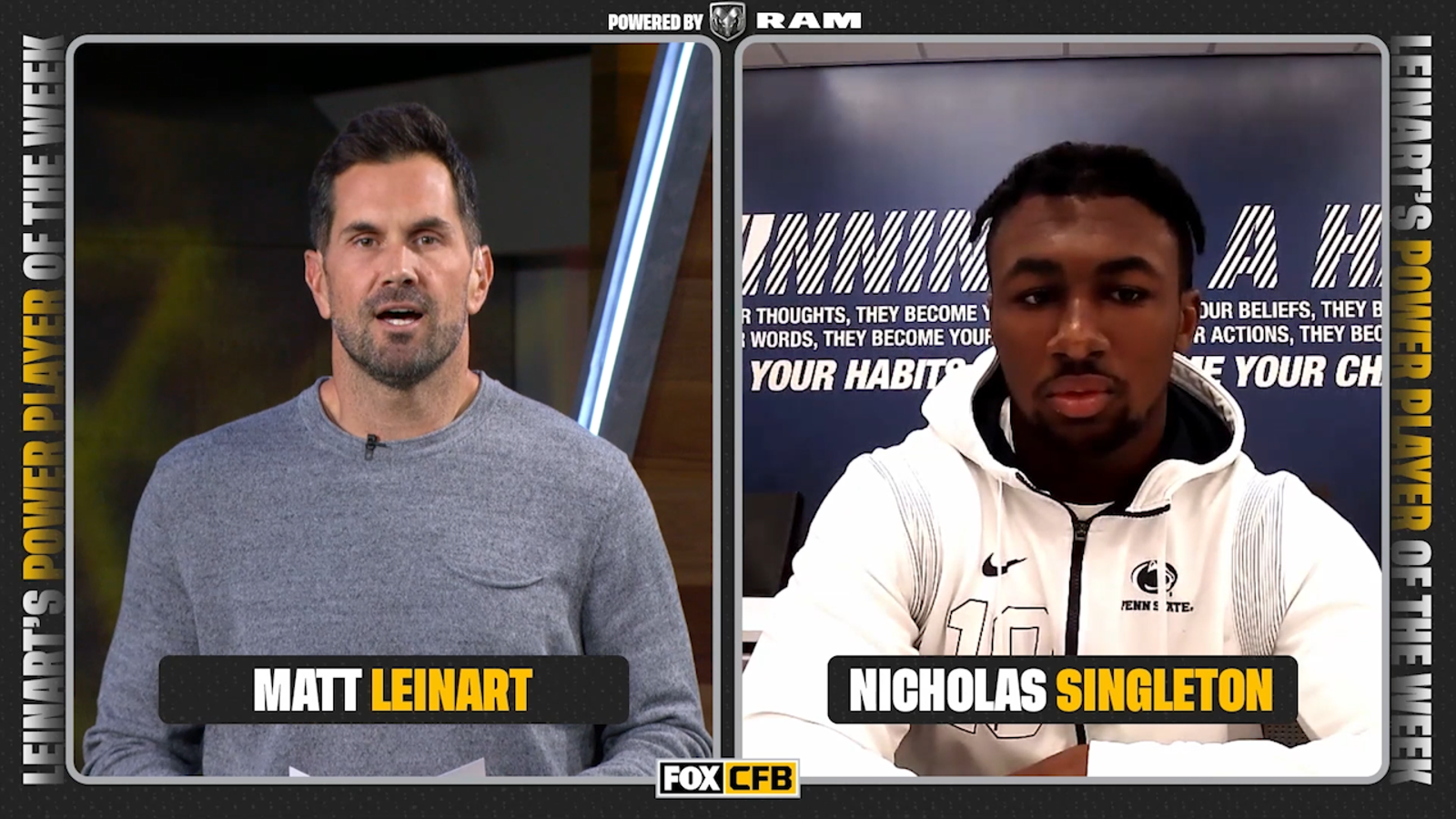 Nicholas Singleton discusses Penn State's season so far